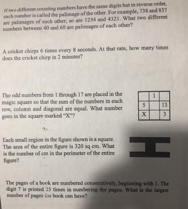 Solved if two different counting numbers have the same chegg