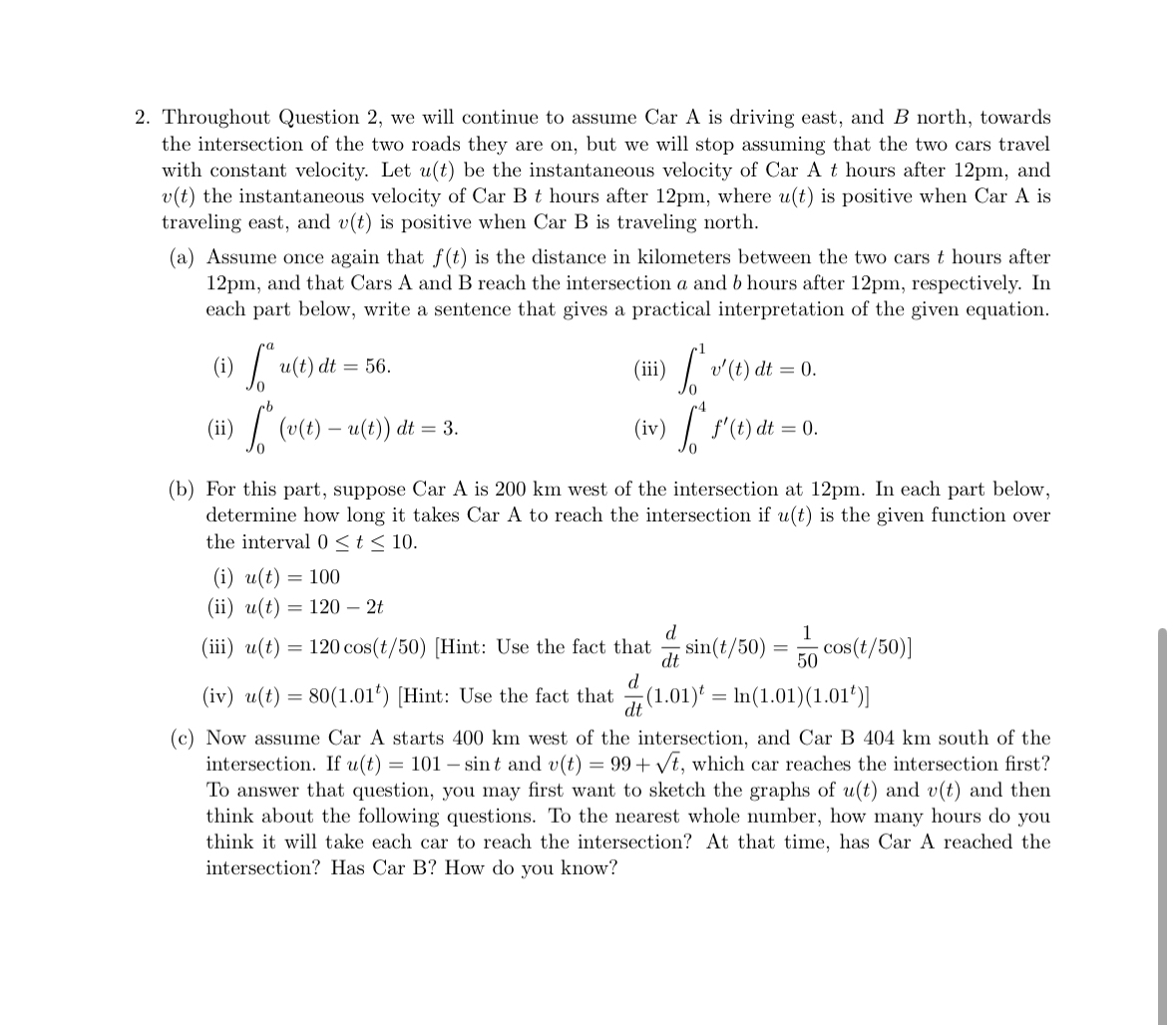 Solved Throughout Question 2, ﻿we will continue to assume | Chegg.com