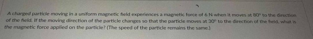 Solved A charged particle moving in a uniform magnetic field | Chegg.com