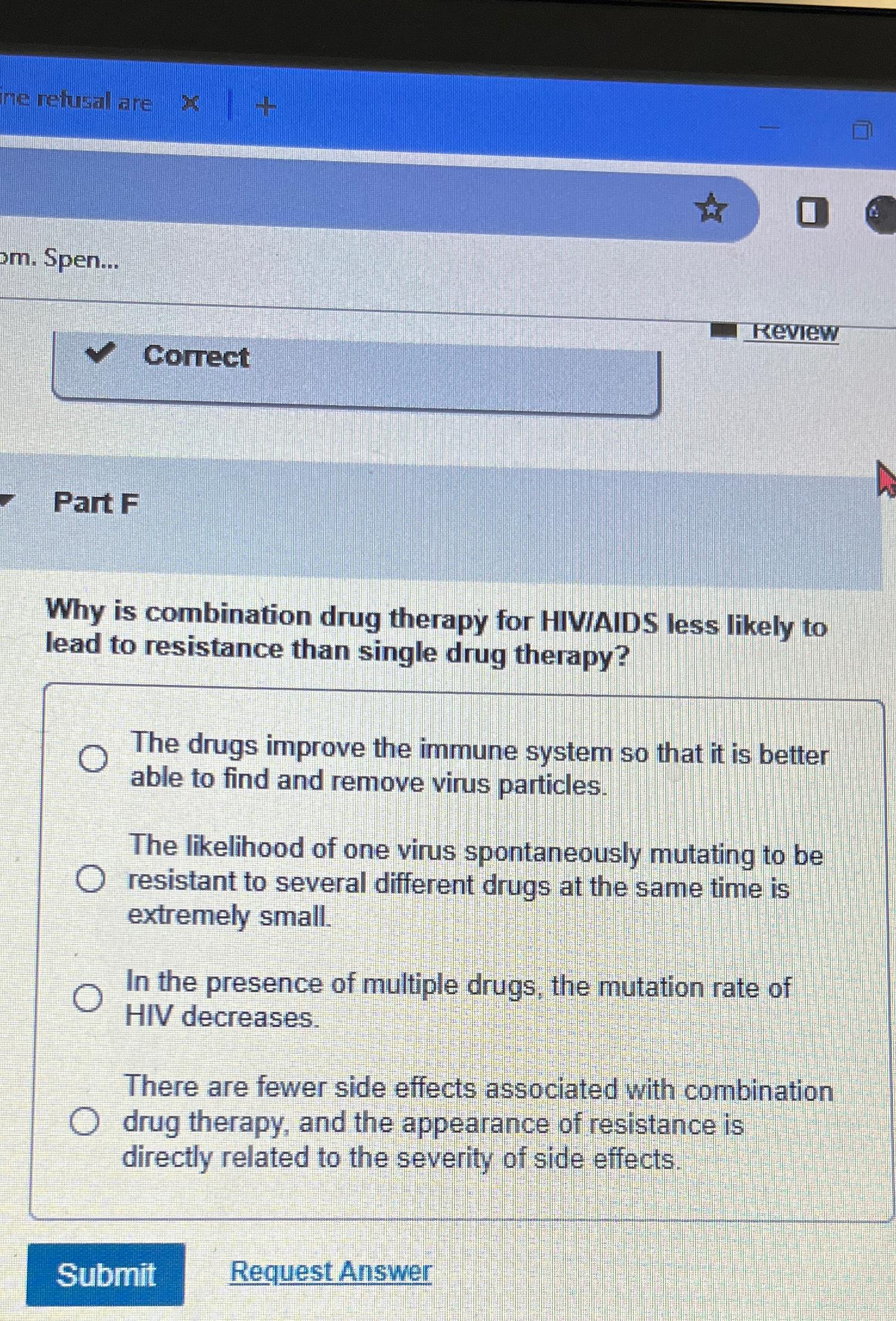 solved-correctreviewpart-fwhy-is-combination-drug-therapy-chegg