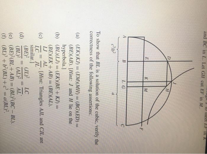 Solved You Need To Show That Bl Is A Solution Of The Cubi Chegg Com