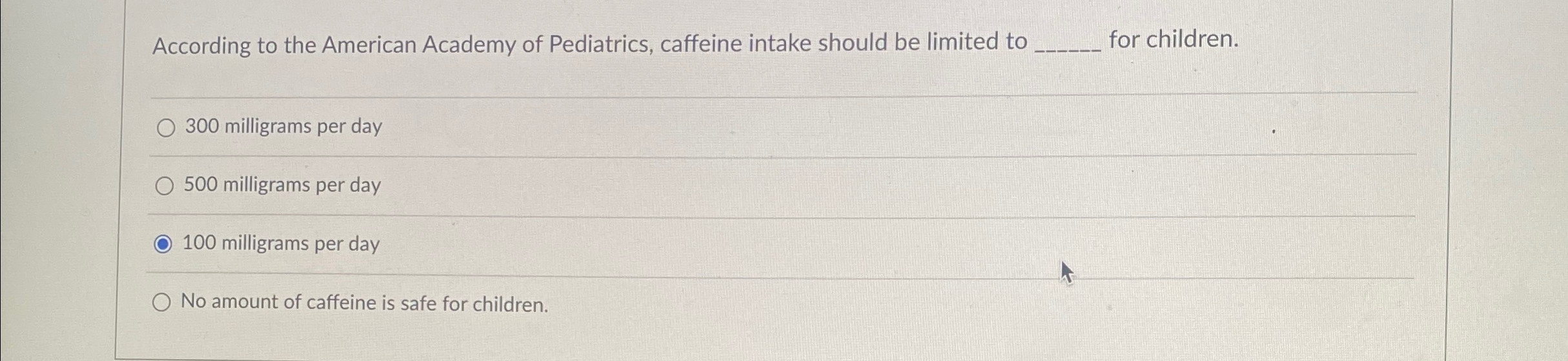 Solved According To The American Academy Of Pediatrics, | Chegg.com