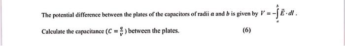 Solved The potential difference between the plates of the | Chegg.com