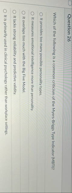 Solved Question 26Which of the following is a common | Chegg.com