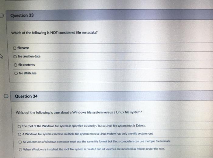 Solved Question 33 Which Of The Following Is NOT Considered | Chegg.com