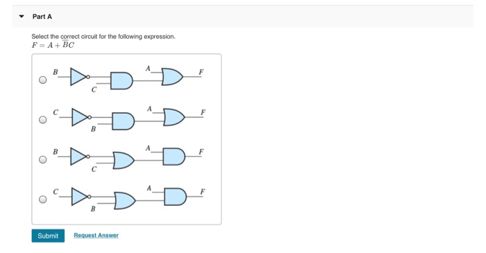 Solved Part A Select the correct circuit for the following | Chegg.com