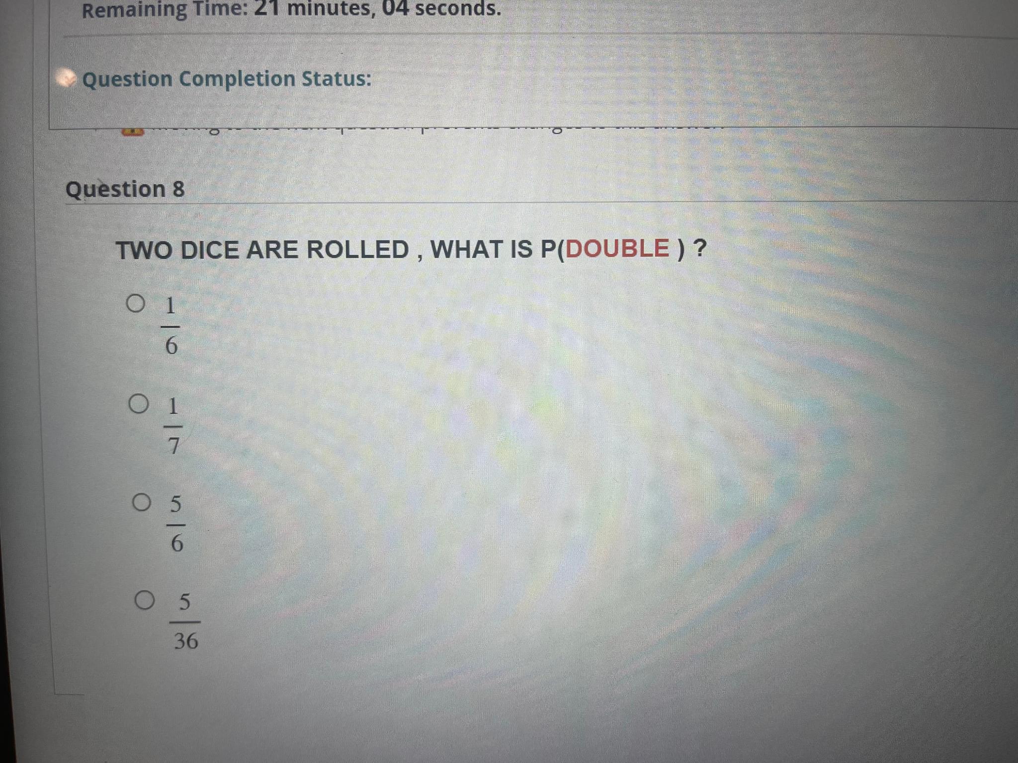 Solved Remaining Time: 21 ﻿minutes, 04 ﻿seconds.Question | Chegg.com