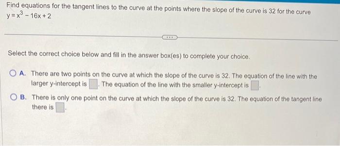 find the equations of all tangent lines to the curve