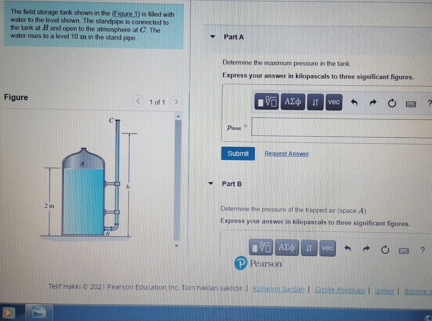 Solved The Field Storage Tank Shown In The Figure 1 Is