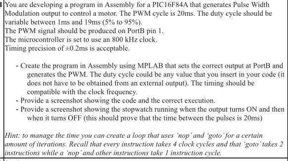 Solved You are developing a program in Assembly for a | Chegg.com