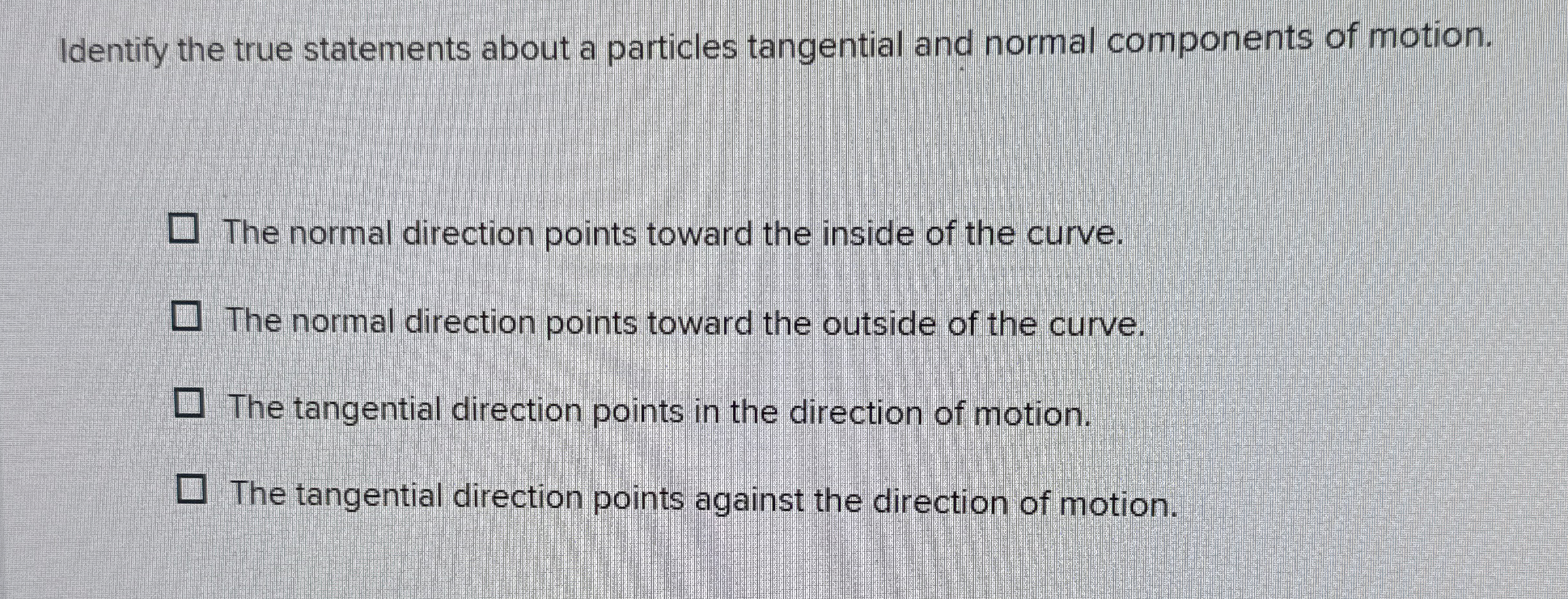 Identify the true statements about a particles | Chegg.com