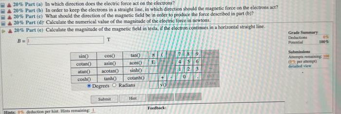 Solved (4)) Problem 3: An electron beam is directed | Chegg.com