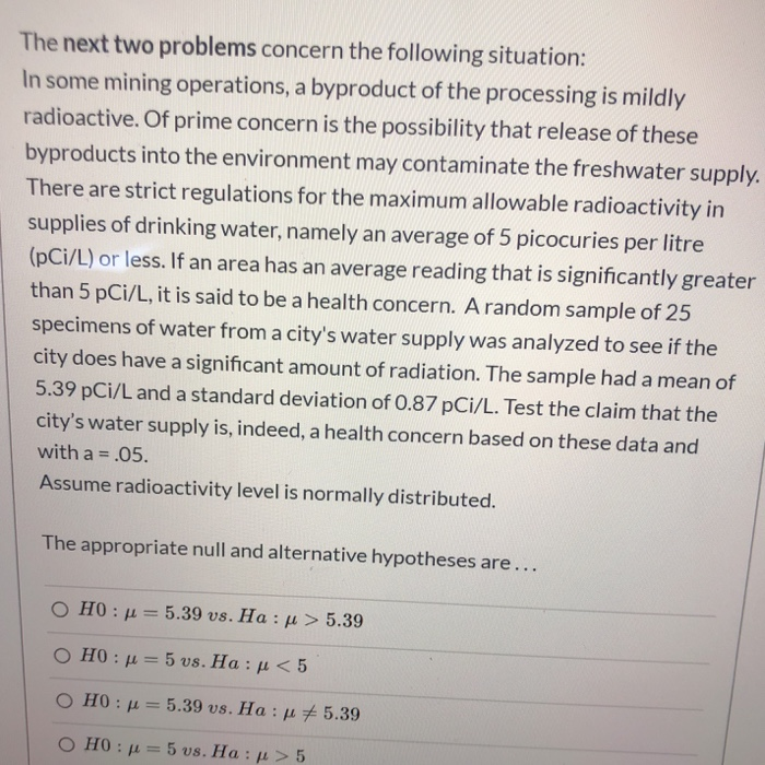 Solved The next two problems concern the following | Chegg.com