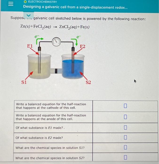 Solved Supposi ... galvanic cell sketched below is powered | Chegg.com