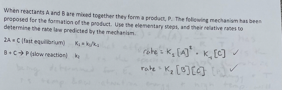 Solved When reactants A and B ﻿are mixed together they form | Chegg.com