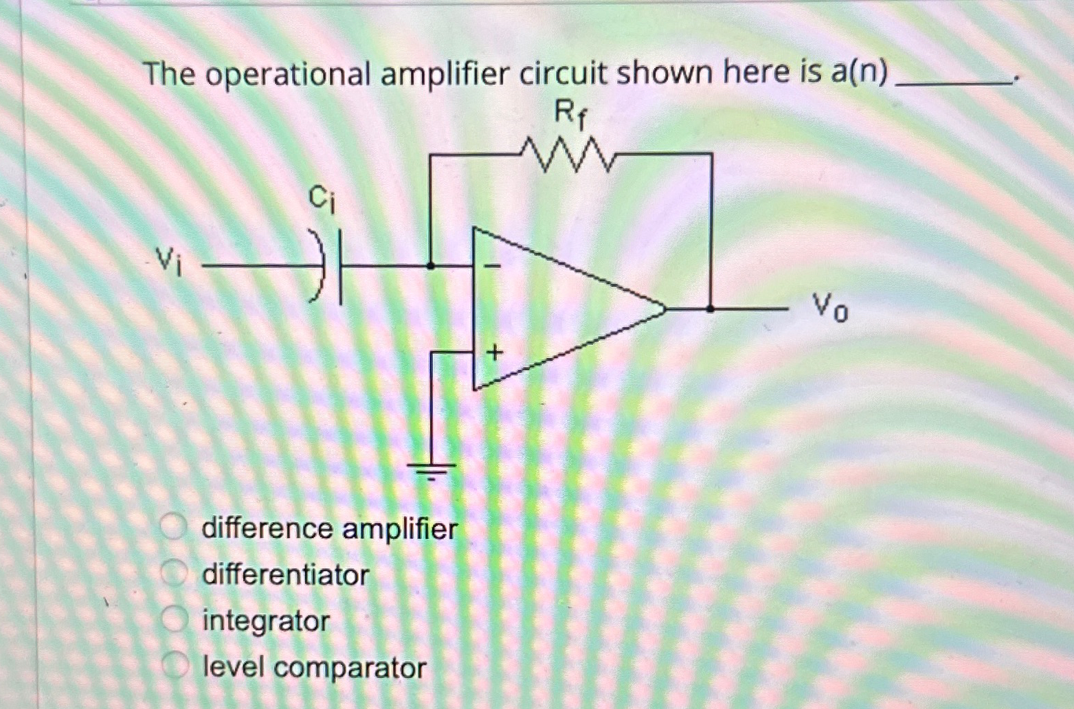 The operational amplifier circuit shown here is | Chegg.com