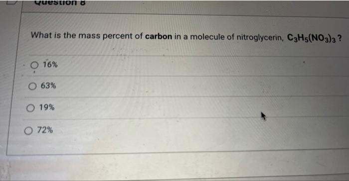 Solved What is the mass percent of carbon in a molecule of Chegg