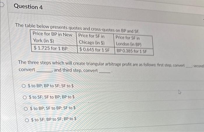 Solved The table below presents quotes and The three steps | Chegg.com