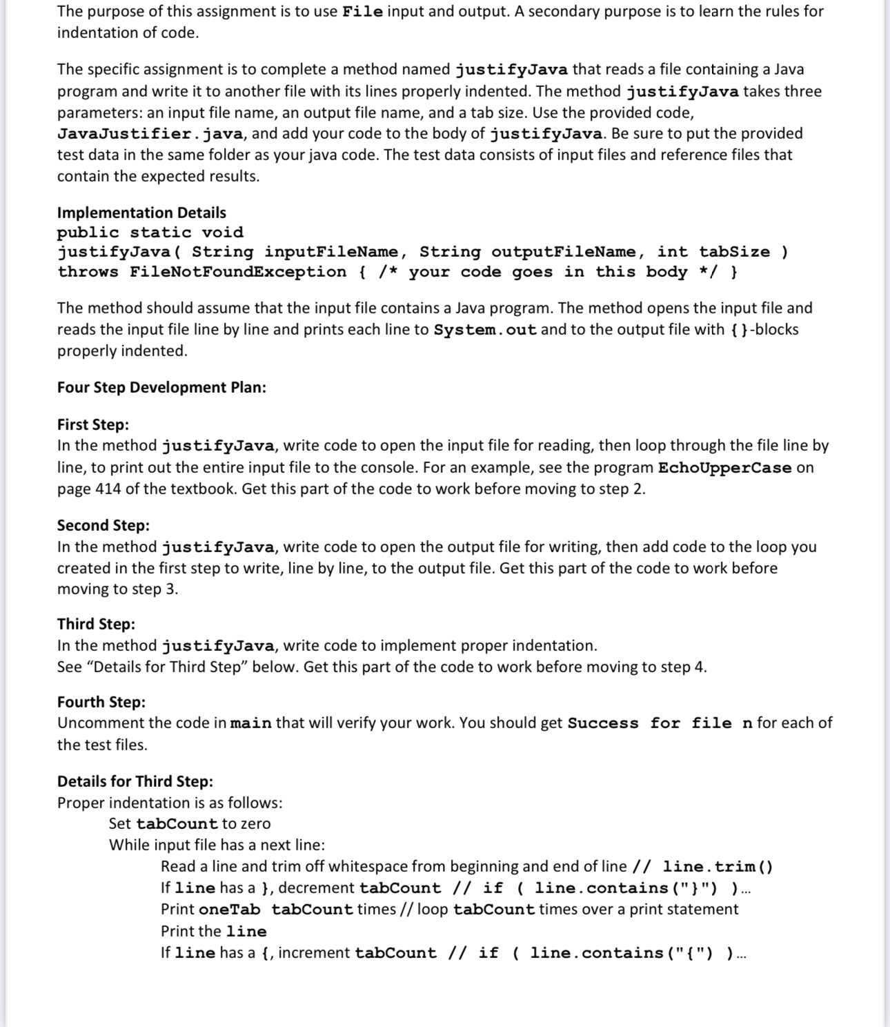 Solved The purpose of this assignment is to use File input | Chegg.com