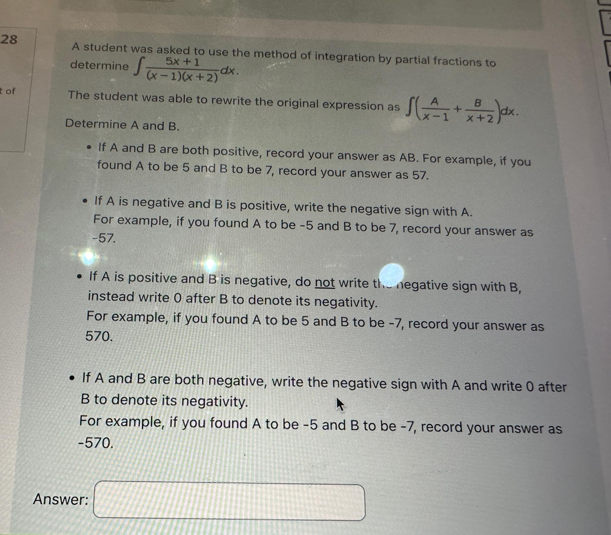 Solved 28A student was asked to use the method of | Chegg.com