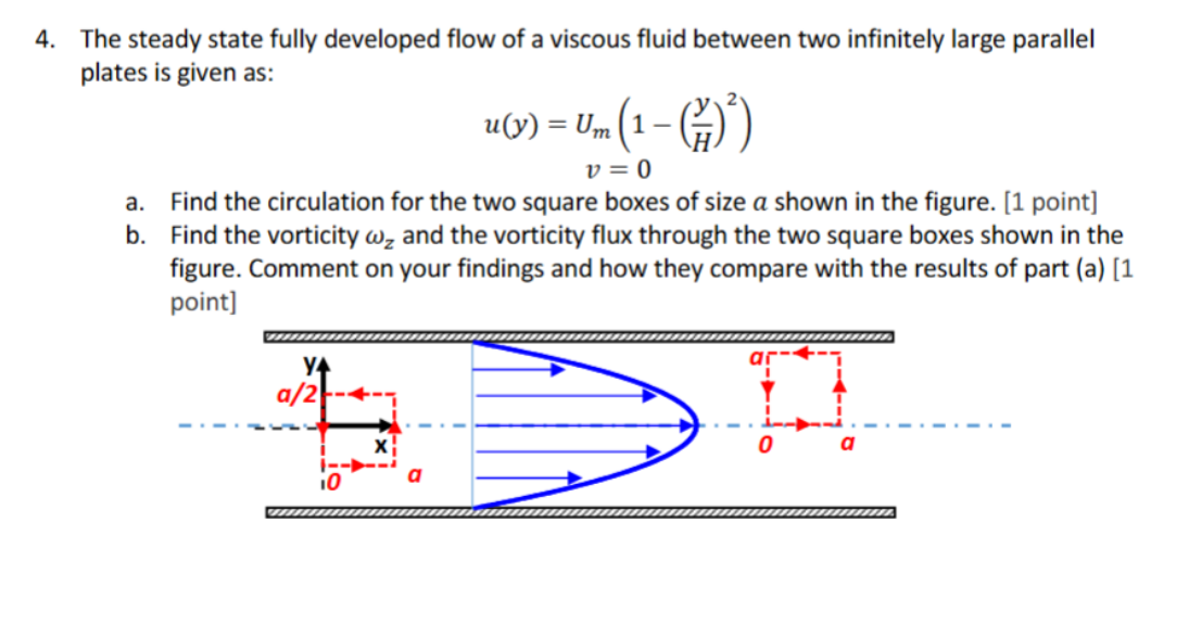 The steady state fully developed flow of ﻿a viscous | Chegg.com