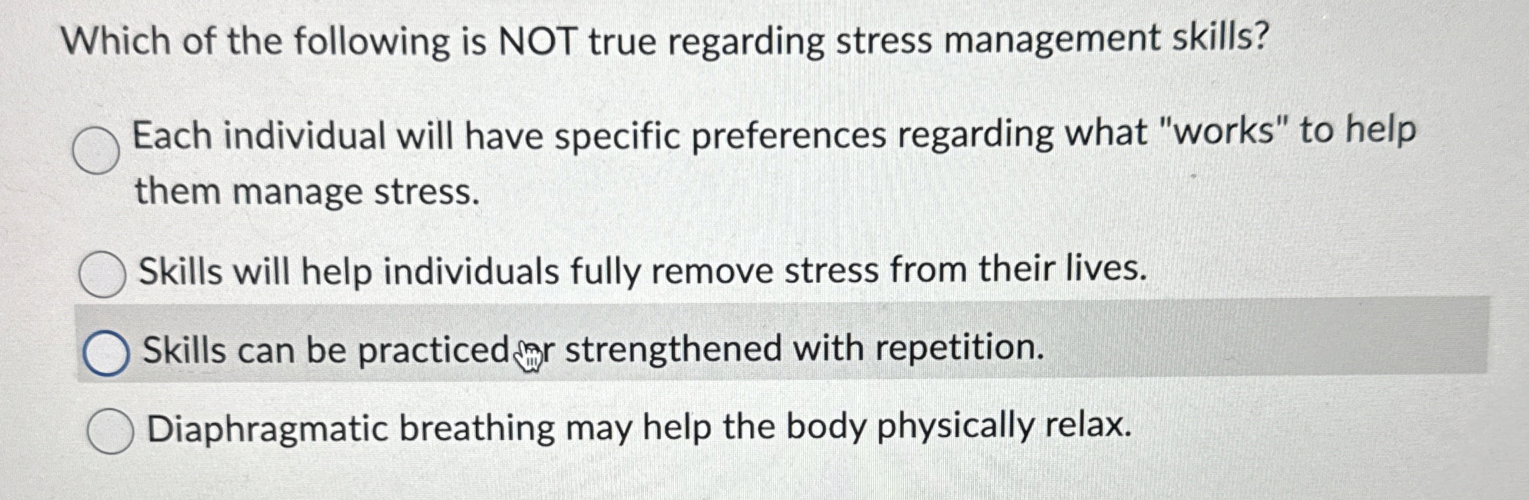 Solved Which of the following is NOT true regarding stress | Chegg.com