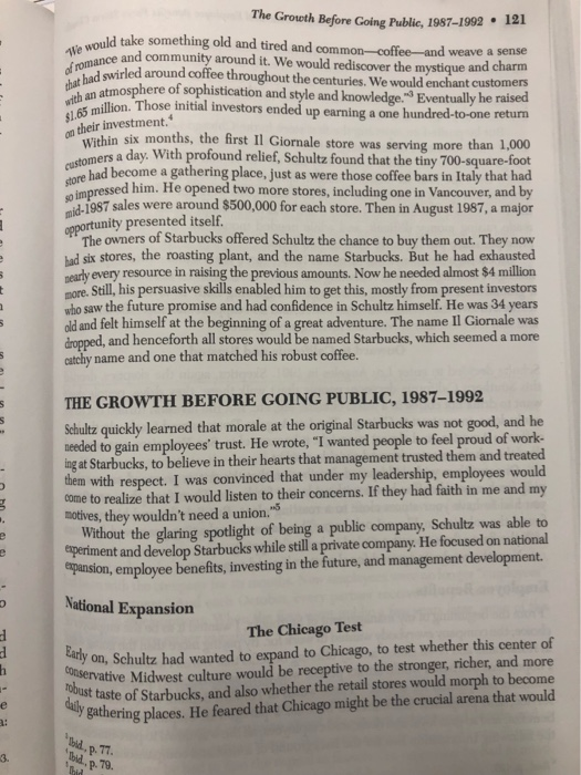 Solved Starbucks—A Paragon of Growth and Employee Benefits