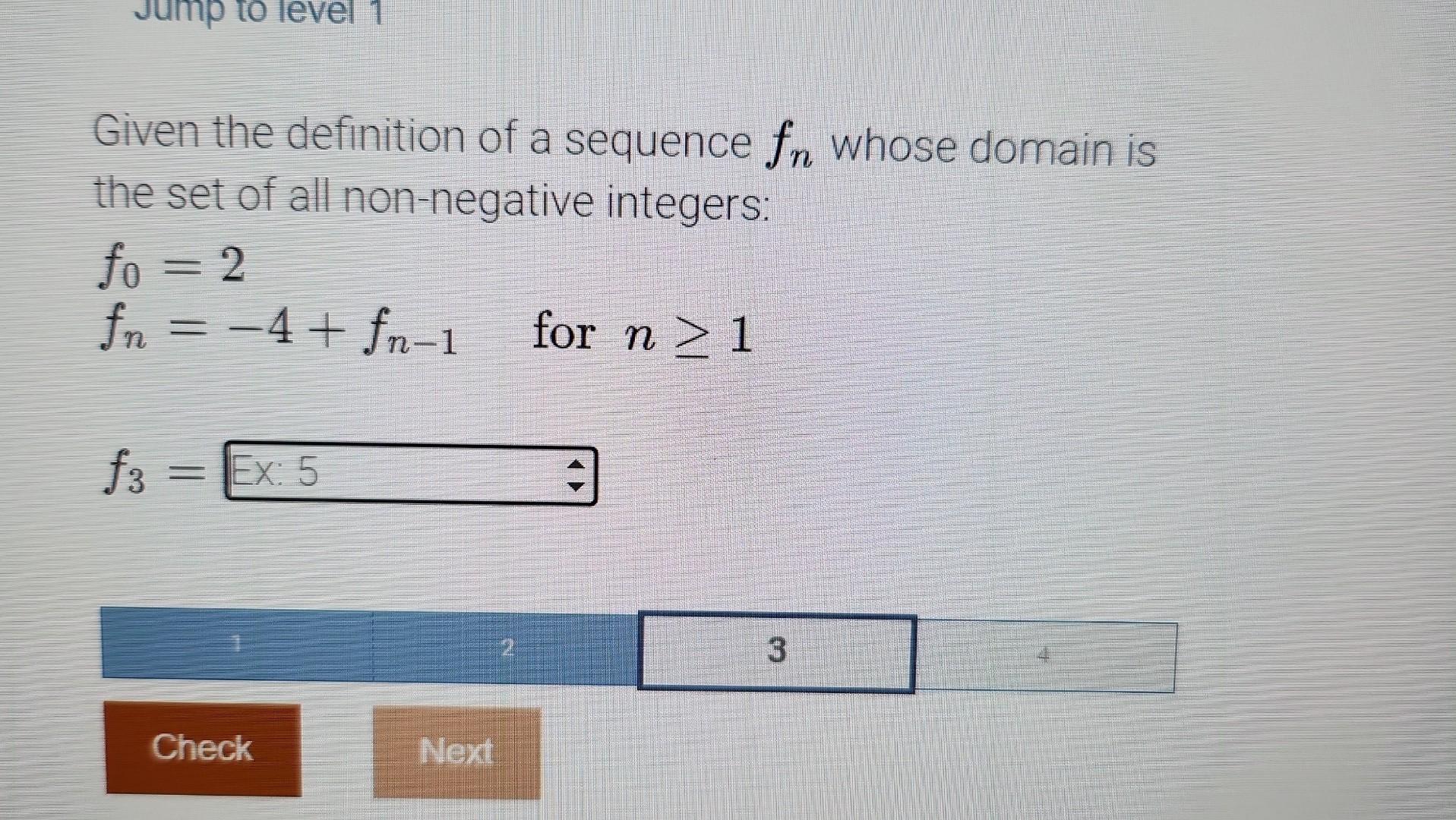 Solved Given the definition of a sequence fn whose domain is | Chegg.com