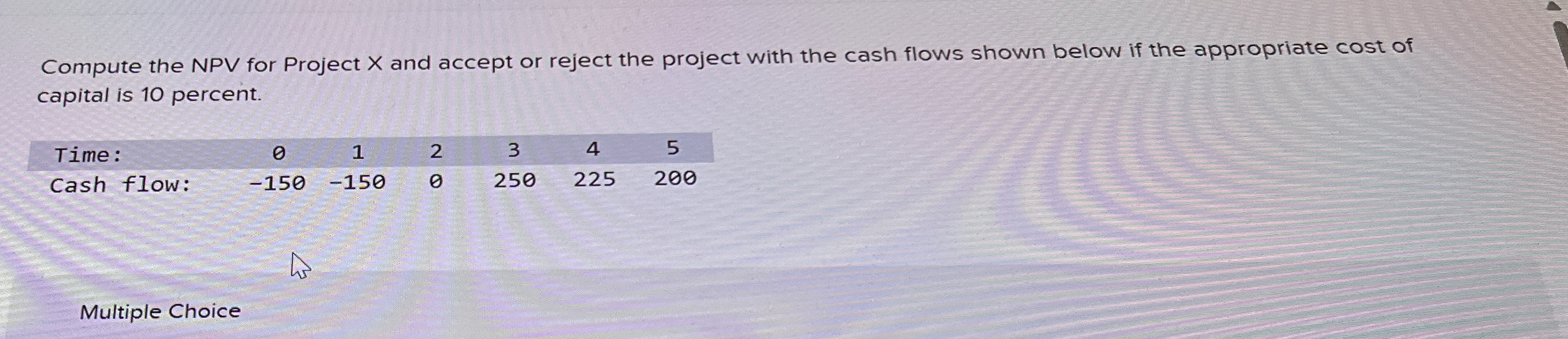 Solved Compute the NPV for Project × ﻿and accept or reject | Chegg.com