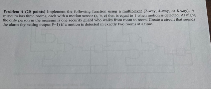 Solved Problem 4 (20 points) Implement the following | Chegg.com
