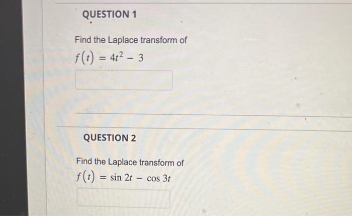 find the laplace transform of 4 t 1 2