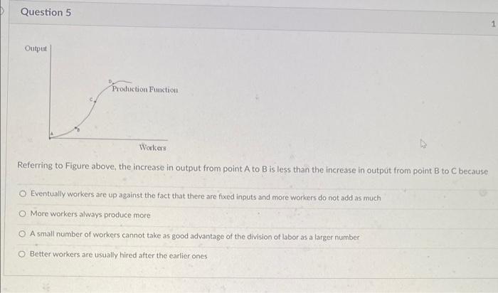 Solved Question 3 The Law of Diminishing Marginal Returns 65 | Chegg.com