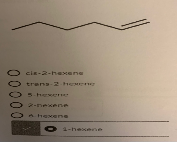 Solved Name the molecule below: trans-3-hexene 3-hexene | Chegg.com