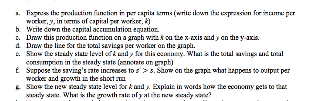 Solved Suppose the production function of an economy is | Chegg.com