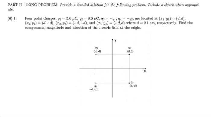 Solved PART II - LONG PROBLEM. Provide A Detailed Solution | Chegg.com