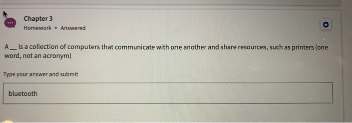 Solved Chapter 3 Homework . Answered A_ is a collection of | Chegg.com
