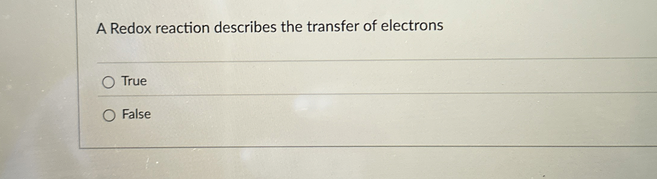 Solved A Redox reaction describes the transfer of | Chegg.com