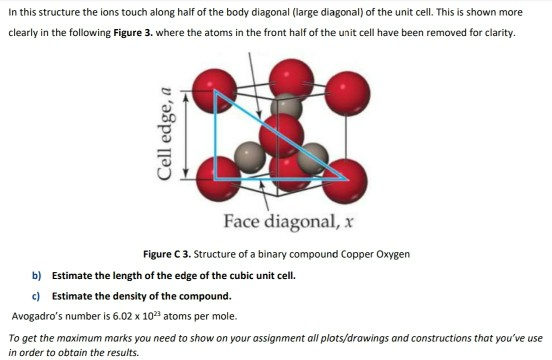 Solved The unit cell of a binary compound of copper and | Chegg.com