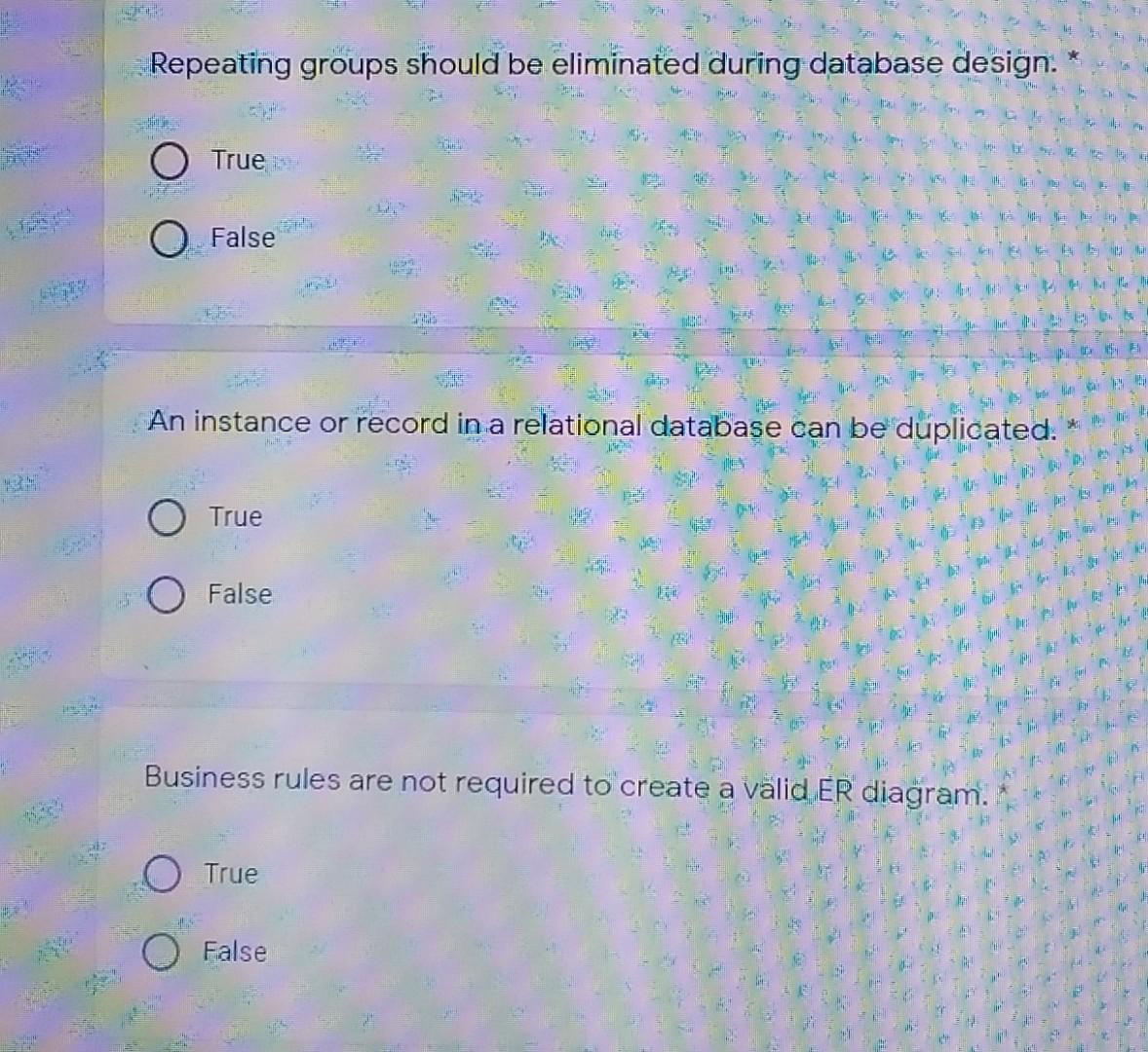 Solved Repeating groups should be eliminated during database | Chegg.com