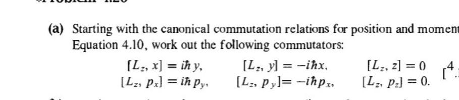 Solved (a) Starting With The Canonical Commutation Relations | Chegg.com