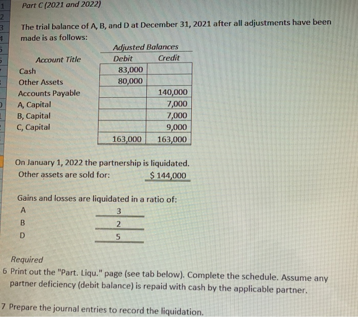 Solved Part A (2019) Partnership A, B, And C Is A Law Firm. | Chegg.com