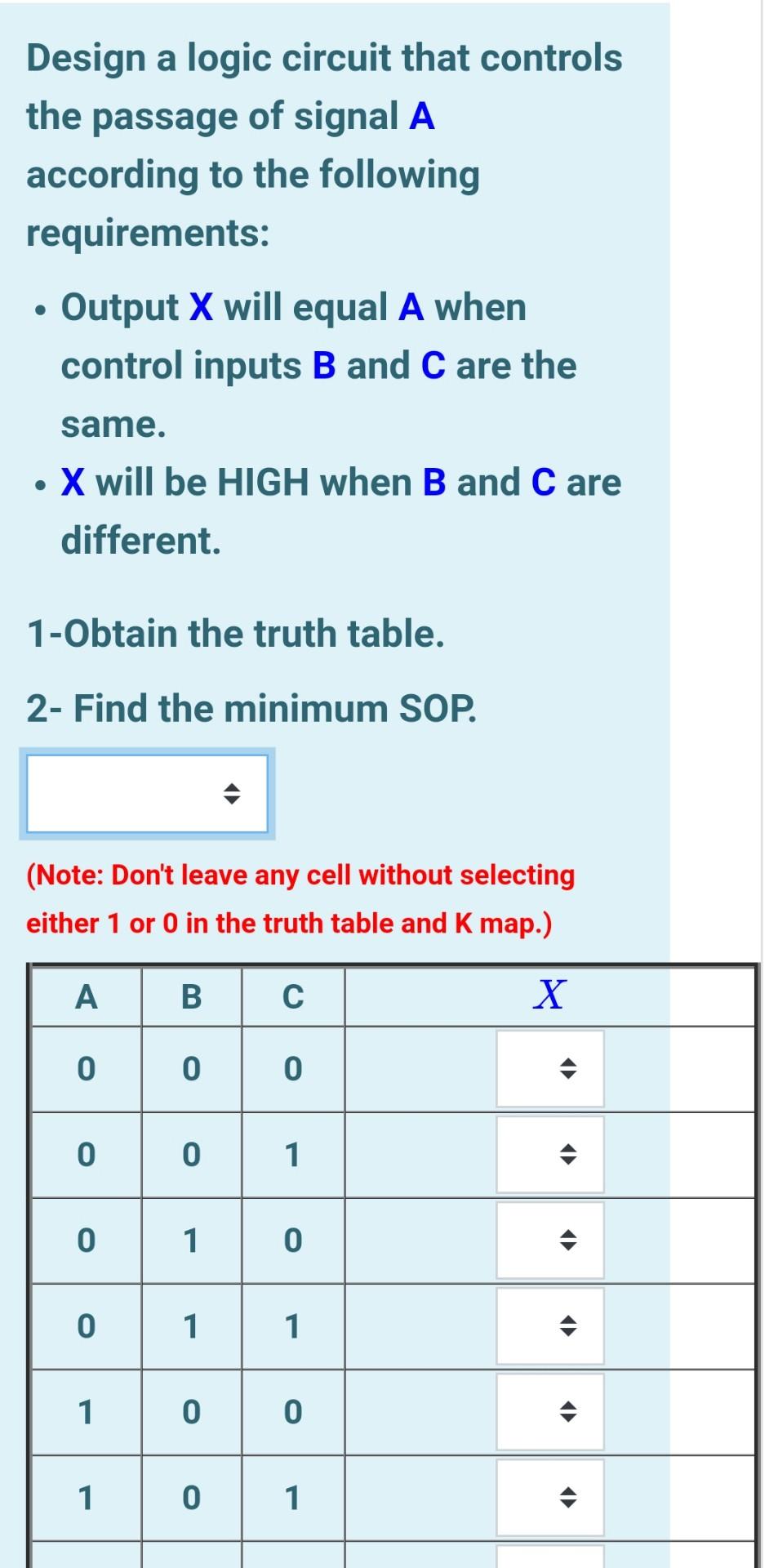 Solved Design a logic circuit that controls the passage of | Chegg.com