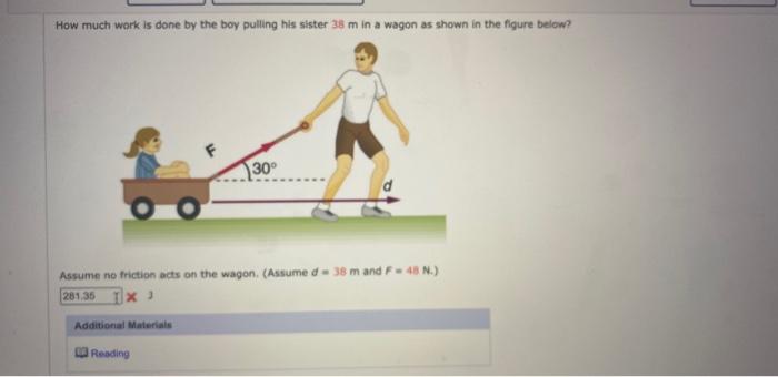 Solved How Much Work Is Done By The Boy Pulling His Sister | Chegg.com