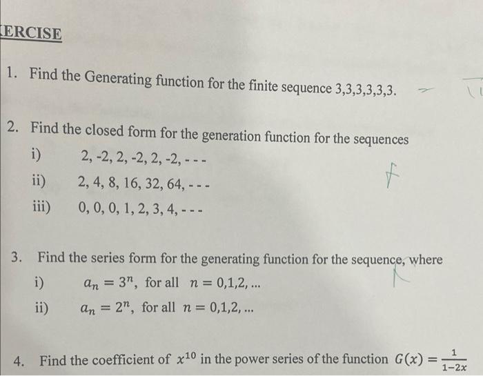 solved-ercise-1-find-the-generating-function-for-the-finite-chegg