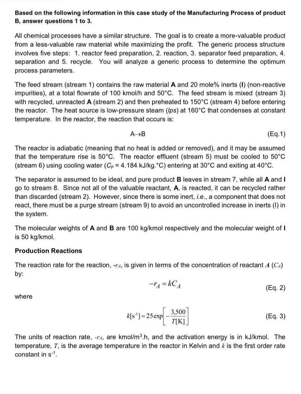 (a) The design equation for the fixed bed reactor | Chegg.com