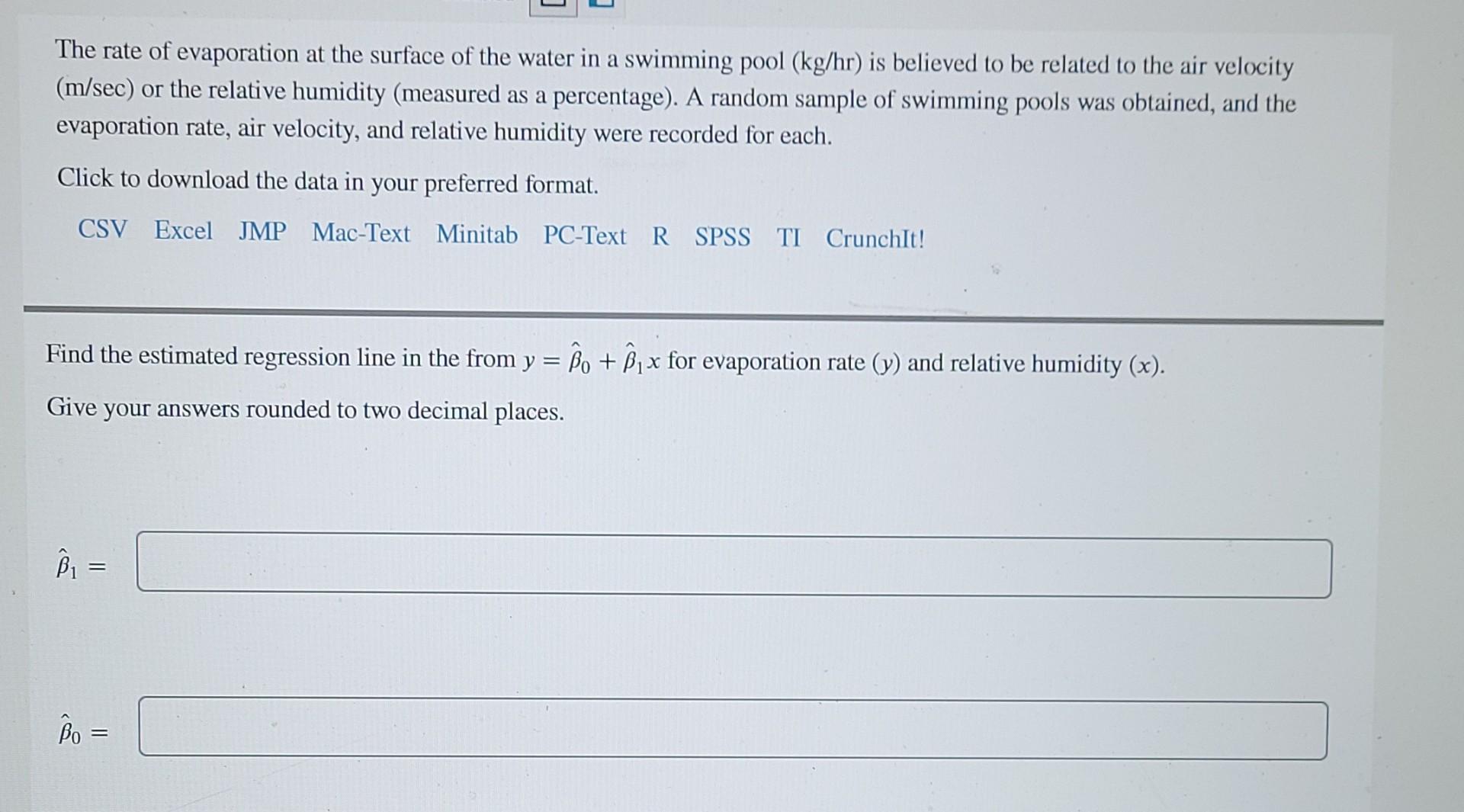 Solved The rate of evaporation at the surface of the water | Chegg.com