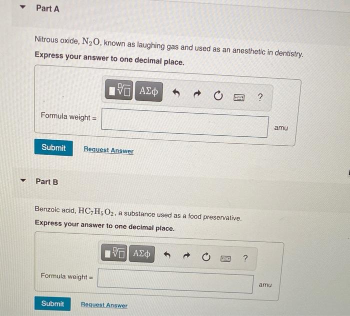 Solved Part A Nitrous oxide, N20, known as laughing gas and | Chegg.com