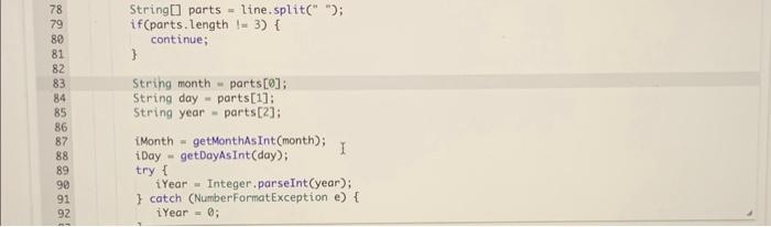 Solved 9.6 LAB: Parsing dates Complete main 0 to read dates | Chegg.com