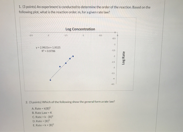 Solved 1. (3 points) An experiment is conducted to determine | Chegg.com