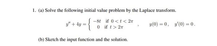Solved find the solution and plot the graph as stated in the | Chegg.com